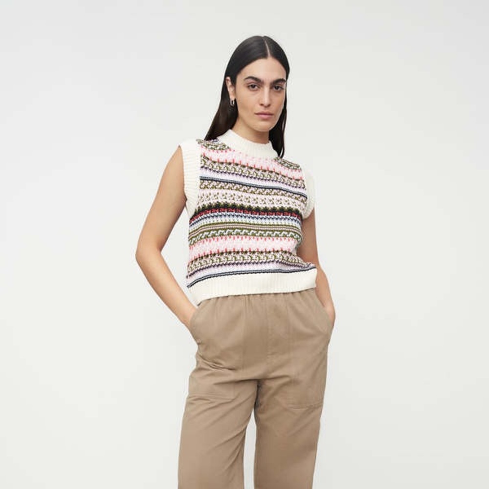 Kowtow Flowerbed Sweater Vest (Size Medium)